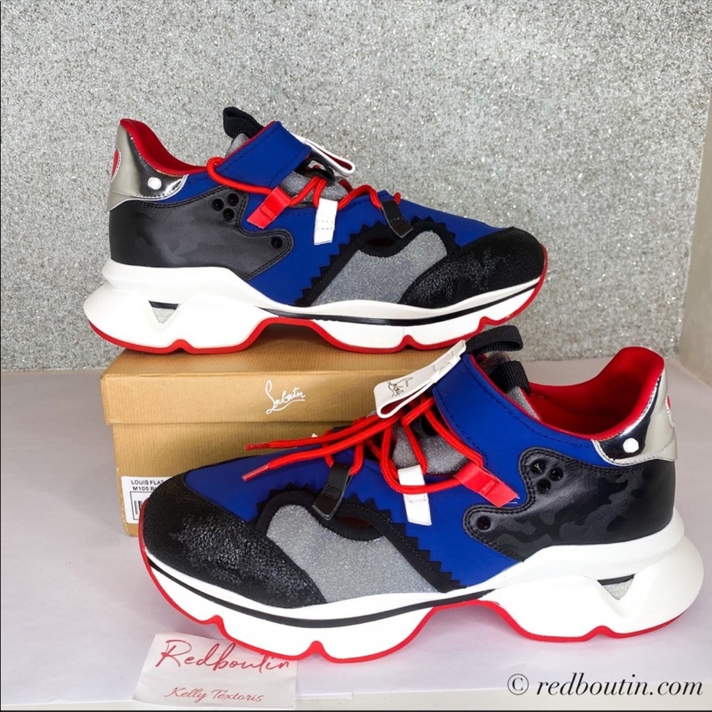 Christian Louboutin Louis Spike Trim Multi Sneaker